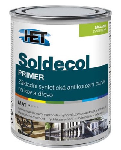 Barva Soldecol Primer 0100 základ bílý 0,75l - Barvy, laky a chemie Na dřevo a kov