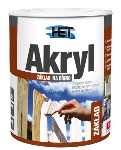 Akryl základ na dřevo 0,7kg bílý 0100 - Barvy, laky a chemie Na dřevo a kov