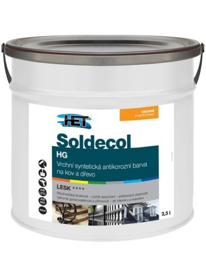 Barva Soldecol HG 5400 zelená tmavá 2,5l - Barvy, laky a chemie Na dřevo a kov