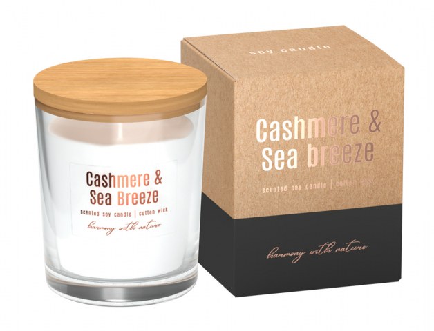 Svíčka CASHMERE&SEA BREEZE 130g - Doplňky pro domácnost Svíčky, oleje