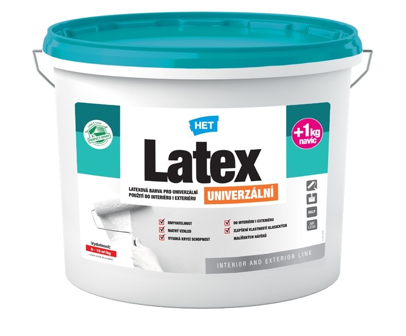 Latex univerzální 10kg+3kg HET - Barvy, laky a chemie Barvy, laky, spreje Latexové barvy