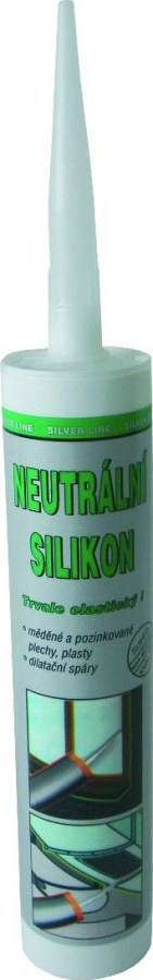 Silikon neutrální SILVER LINE 280ml bílý DEN BRAVEN - Barvy, laky a chemie Akryly, tmely a silikony Univerzální, neutrální silikony
