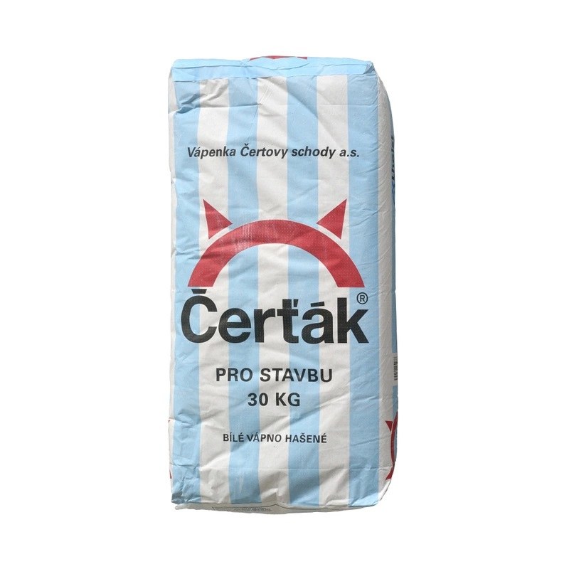 Vápno hašené bílé Čerťák 30kg - Suché směsi Cement a vápno