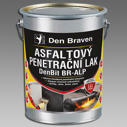 Penetrační lak asfaltový DenBit BR-ALP 4,5kg DEN BRAVEN - Zateplení, izolace Hydroizolace Bitumeny a asfalty