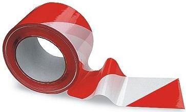 Páska výstražná 75mmx200m červeno-bílá - Barvy, laky a chemie Zakrývací folie a pásky