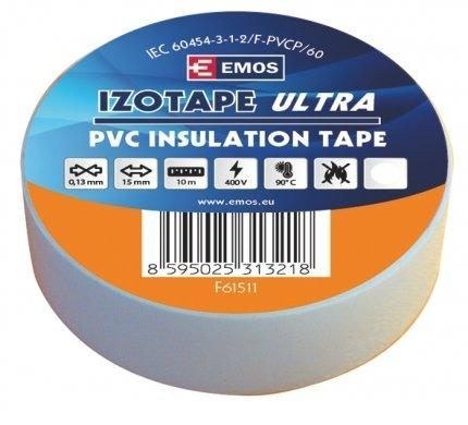 Páska izolační 15x10 bílá ISOLSINT - Elektroinstalace Izolační pásky