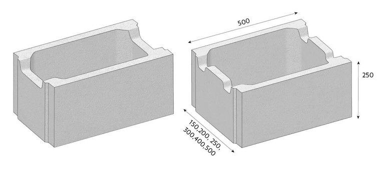 Tvárnice bednící 10 50x10x25cm CS - BETON - Betonové výrobky Ztracené bednění