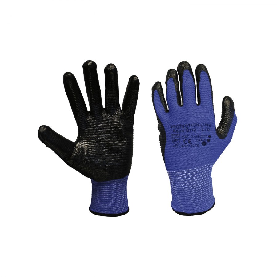 Rukavice nitrilové vel.9 aqua grip - Ochranné pomůcky, rukavice, oděvy Rukavice Pracovní