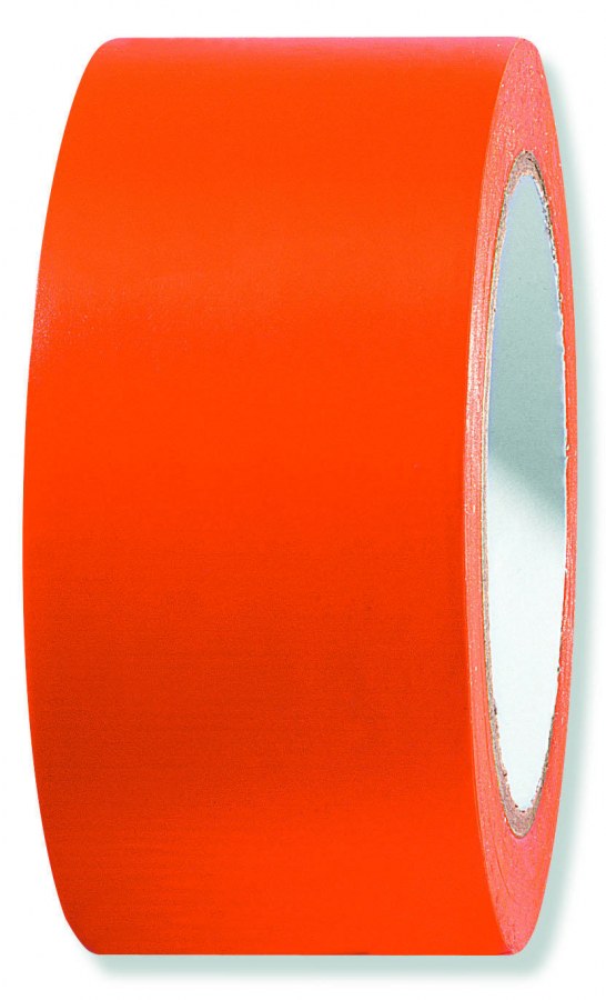 Páska PVC 50mmx33m oranžová,lepidlo z přírodního kaučuku UV