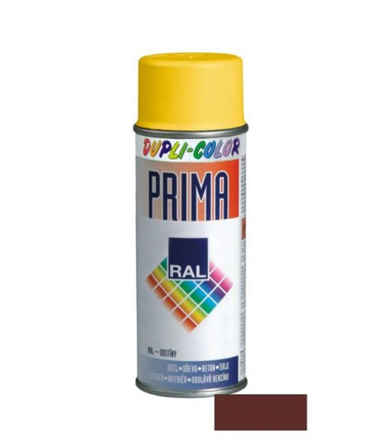 Barva prima sprej RAL 8011 400ml hnědá oříšková - Barvy, laky a chemie Na dřevo a kov