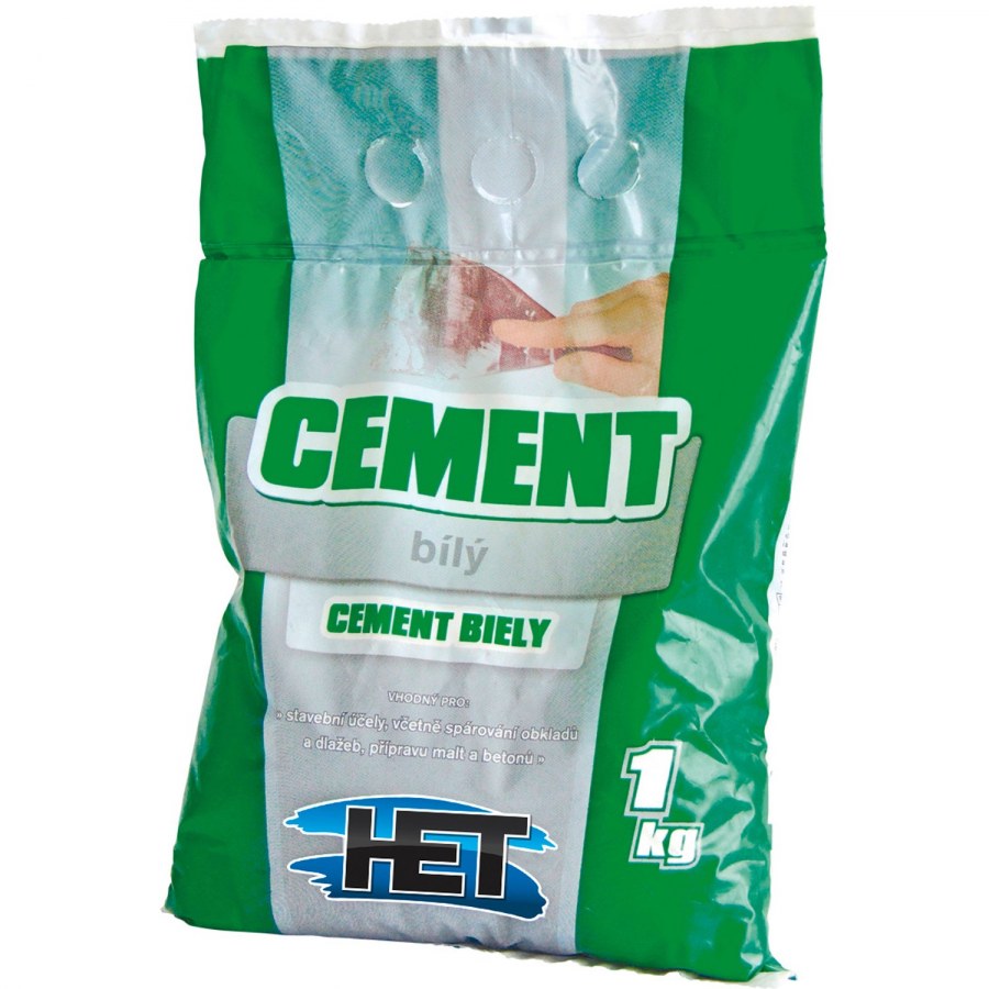Cement bílý 1 kg HET - Suché směsi Cement a vápno