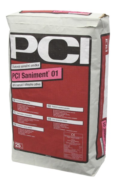 Štuk sanační SANIMENT 01 (SANO 01) 25kg PCI - Suché směsi Štuky