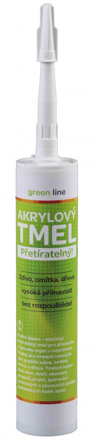 Tmel akrylový GREEN LINE 280ml bílý - Barvy, laky a chemie Stavební chemie Tmely