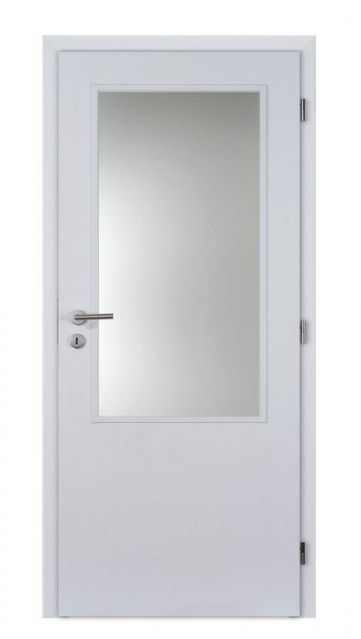 Dveře kašír. BÍLÉ 2/3 sklo 80P - Stavební výplně Dveře Interiérové