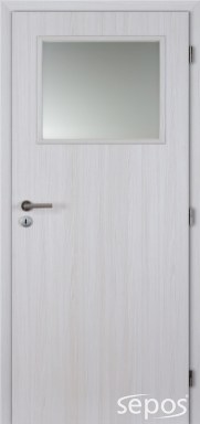 Dveře kašír. BÍLÉ 1/3 sklo 90P - Stavební výplně Dveře Interiérové