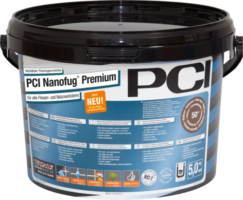 Hmota spárovací NANOFUG Premium stříbřitě šedá 5kg PCI - Suché směsi Spárovací hmoty
