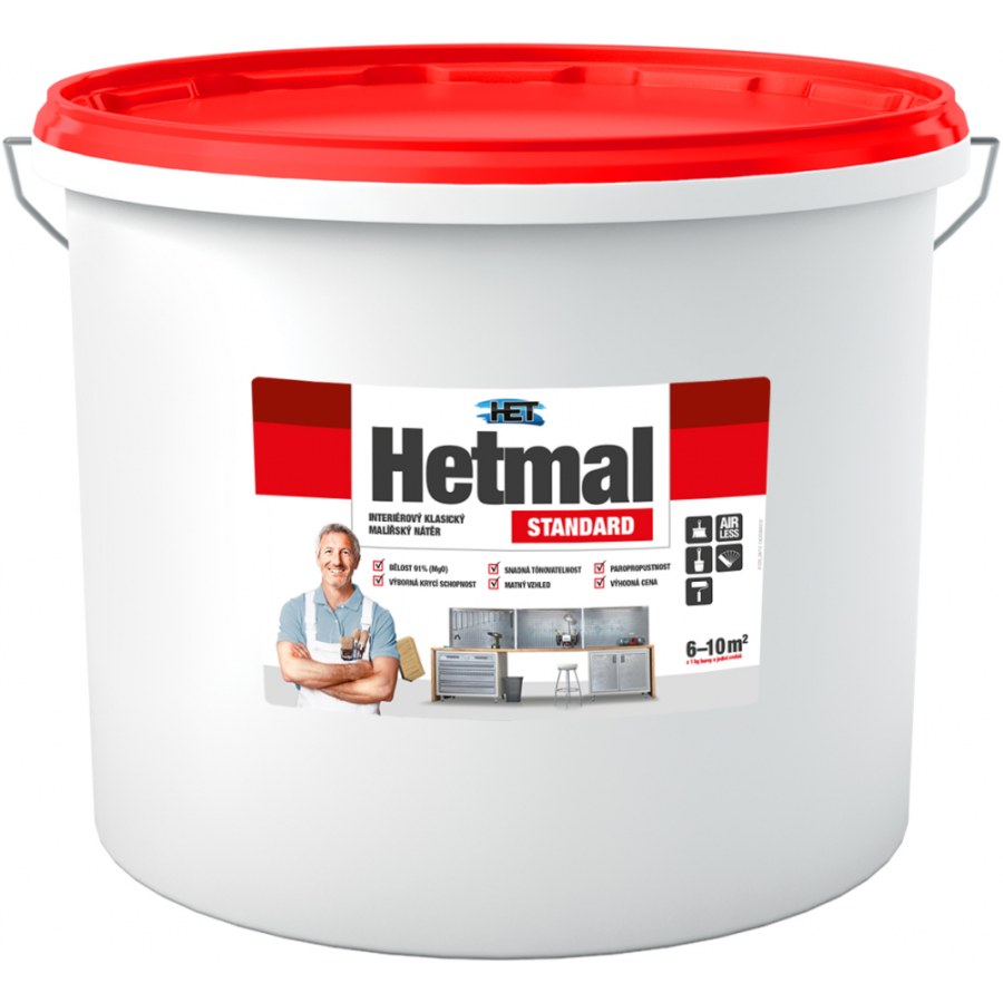 Hetmal Standard 40kg (Supermalba) HET - Barvy, laky a chemie Barvy, laky, spreje Malířské barvy Interiérové Bílé