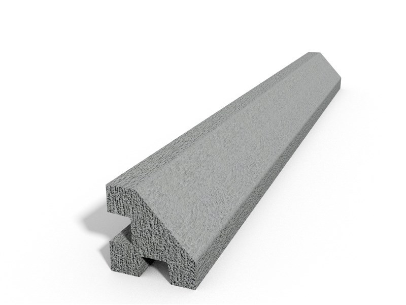 Sloup betonový rohový 275cm přírodní hladký BEVES - Betonové výrobky Zděné ploty Betonové dílce