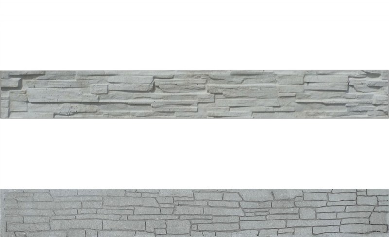 Deska betonová sokl 200x25cm přírodní oboustranně štípaná BEVES - Betonové výrobky Zděné ploty Betonové dílce