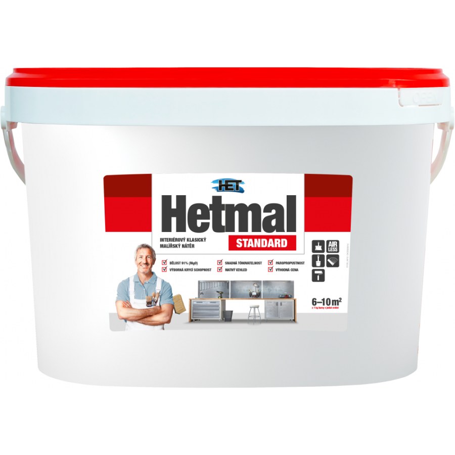 Hetmal Standard 25kg (Supermalba) HET - Barvy, laky a chemie Barvy, laky, spreje Malířské barvy Interiérové Bílé