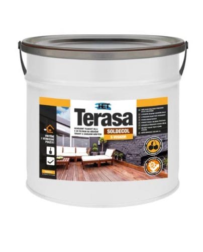 Olej teakový Soldecol TERASA 2,5l 58 teak<br> HET - Barvy, laky a chemie Barvy, laky, spreje Nátěry na kov, dřevo Lazury