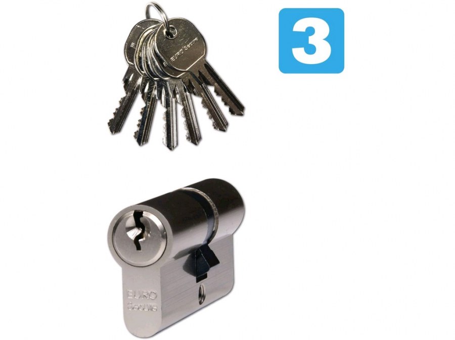 Vložka RICHTER cylindrická 30+35 6klíčů Ni - Stavební výplně Dveře Zámky, kování, příslušenství Vložky a klíče