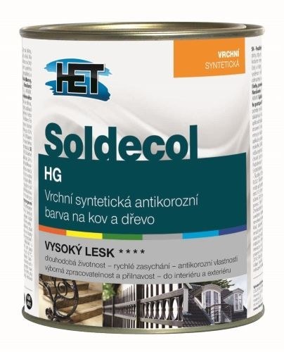 Barva Soldecol HG 1000 bílá 0,75l - Barvy, laky a chemie Barvy, laky, spreje Nátěry na kov, dřevo Syntetické