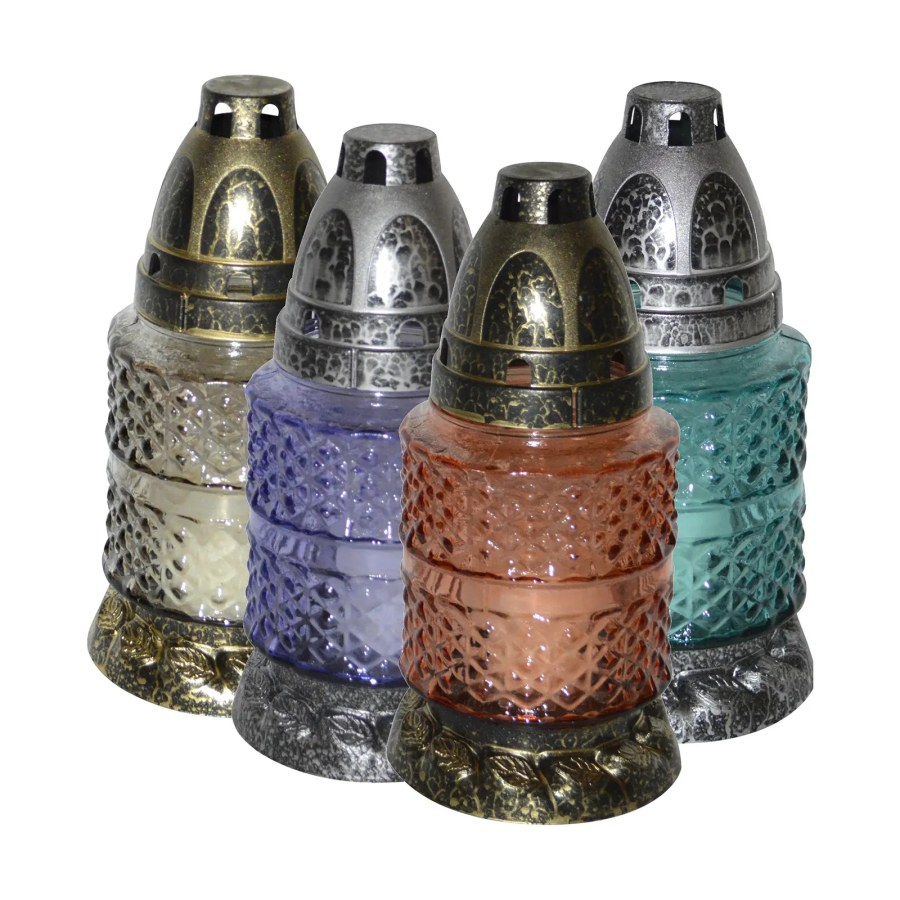 Lampa hřbitovní sklo 17cm 30g (hoří 9hod) 716222 Lampa hřbitovní sklo 17cm 30g (hoří 9hod) 716222 - Doplňky pro domácnost Svíčky, oleje
