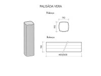 Palisáda VERA 40cm javor (60) CS - BETON