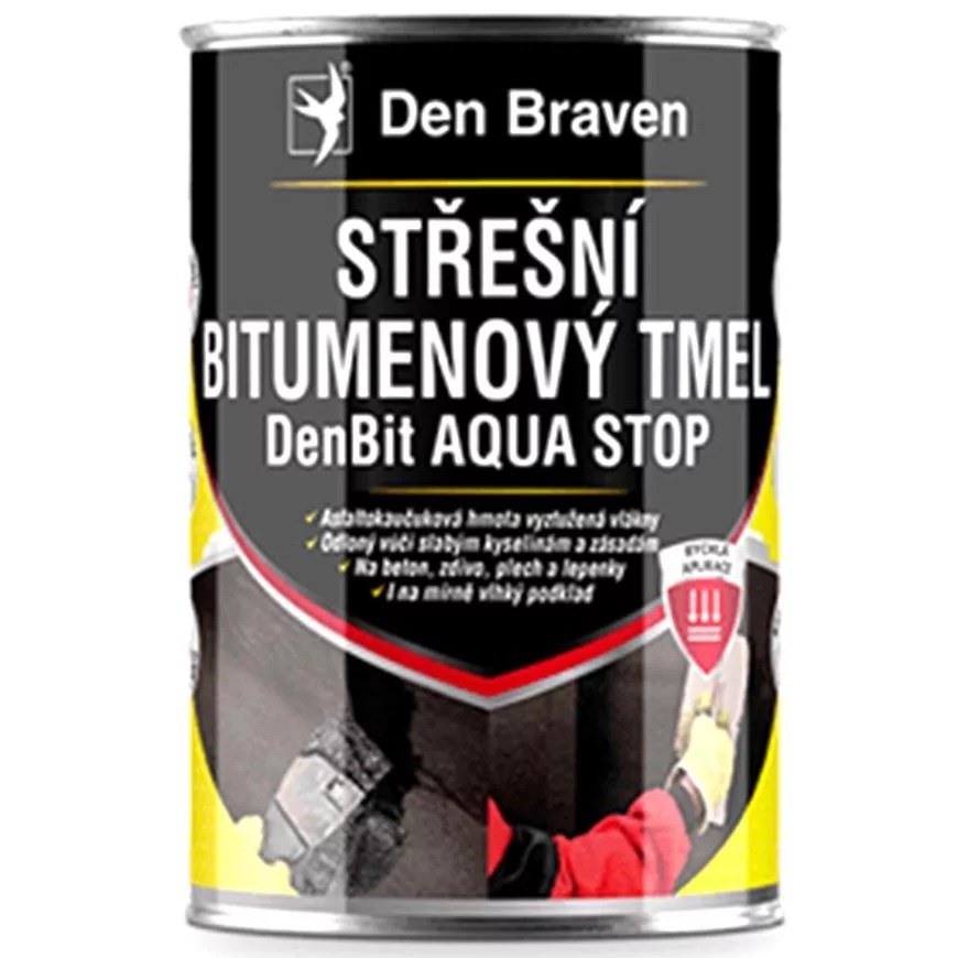 Tmel střešní bitumenový AQUA STOP 1kg DenBit DEN BRAVEN - Zateplení, izolace Hydroizolace Tekuté Asfaltové