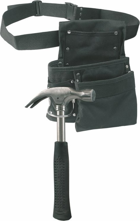 Pás na nářadí HŘEBÍČENKA textilní 1xkapsa černý - Ochranné pomůcky, rukavice, oděvy Pásy, opasky