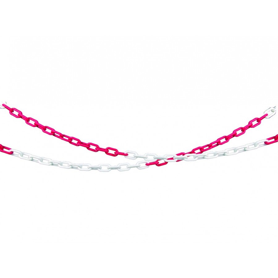 Řetěz pvc 6mm/25m červeno-bílý - Nářadí Dílna Řetězy, lana, pásy Řetězy