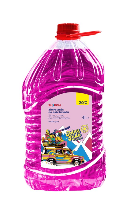 SHERON ostřikovač zimní Shiny Ride -20 °C Bubble gum 4 lt - Auto doplňky Směs do ostřikovačů