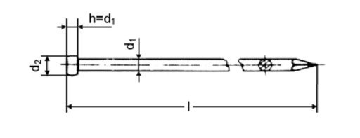 Hřebíky kolářské 20mm 2820 - Spojovací materiály Hřebíky Kolářské