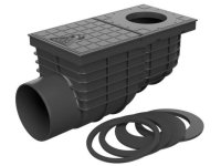 PVC lapač střešních nečistot boční 325D černý