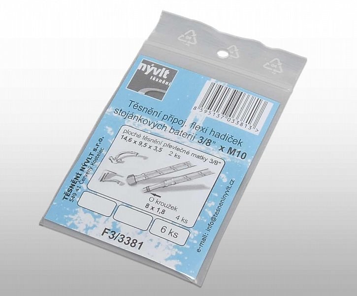 Těsnění připoj.hadice 3/8“x M10 F3/3381 - Sanita Těsnění, pásky Těsnění