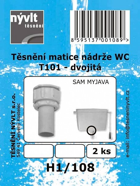 Těsnění pod matku nádrže WC H1/108