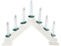 Svícen vánoční do zásuvky 7 svíček teplá bílá,bílý