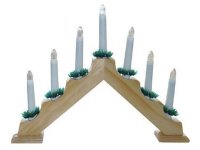 Svícen vánoční do zásuvky 7 svíček teplá bílá,přírodní