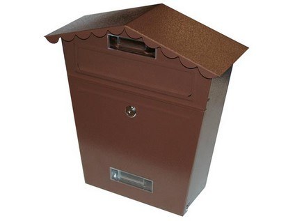 Schránka poštovní stříška hnědá 290x360x105mm - Doplňky pro domácnost Poštovní schránky