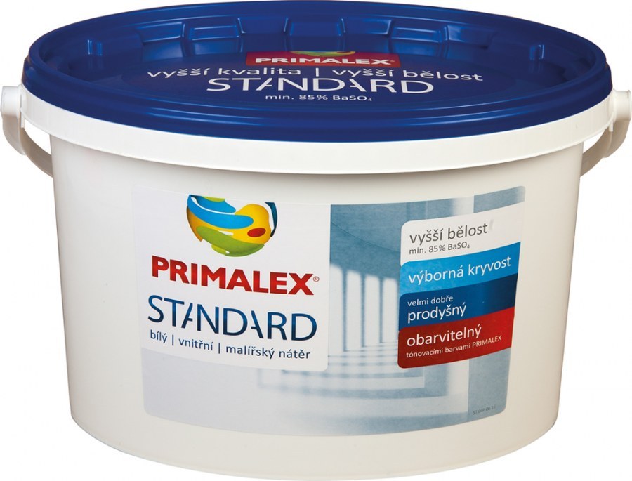 Primalex STANDARD 4kg PRIMALEX - Barvy, laky a chemie Barvy, laky, spreje Malířské barvy Interiérové Bílé