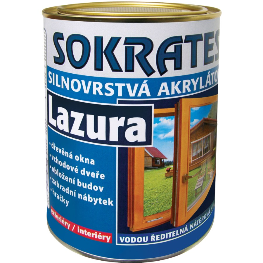 Sokrates silnovrstvá lazura BORDÓ 0,7kg - Výprodejové zboží Barvy SOKRATES