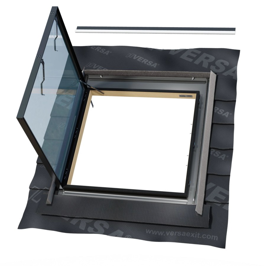 Výlez střešní univ.otv.L/P dřevěný 2-sklo WVD+V4 47x73cm + integr. lemování EPMD - Stavební výplně Okna Střešní