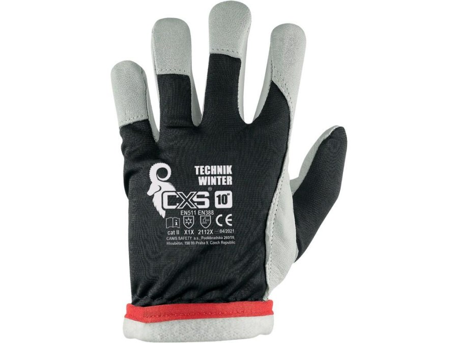 Rukavice TECHNIK WINTER vel. 9 kombinované - Ochranné pomůcky, rukavice, oděvy Rukavice Zimní