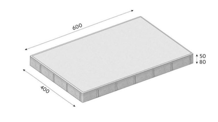 Dlažba FORMELA IV povrch Standard 60x40x5cm přírodní (56ks) CS - BETON - Betonové výrobky Velkoformátové dlažby