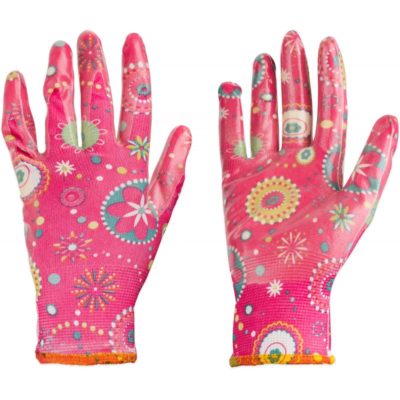 Rukavice Strend Pro Kalmia, růžové vel. 7, nitril - Ochranné pomůcky, rukavice, oděvy Rukavice Pracovní