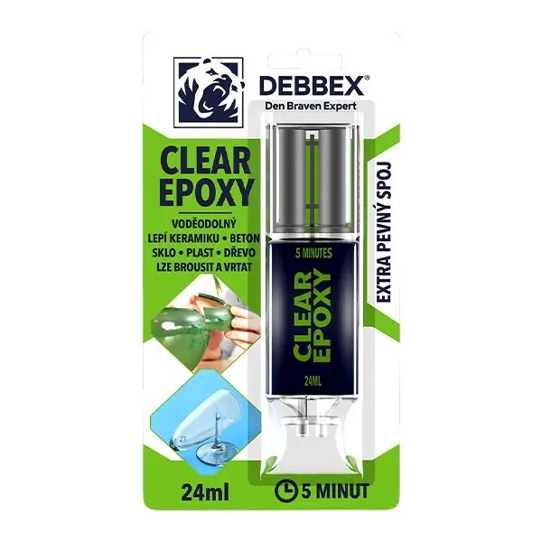 Lepidlo EPOXY Clear 24ml DEBBEX blistr DEN BRAVEN