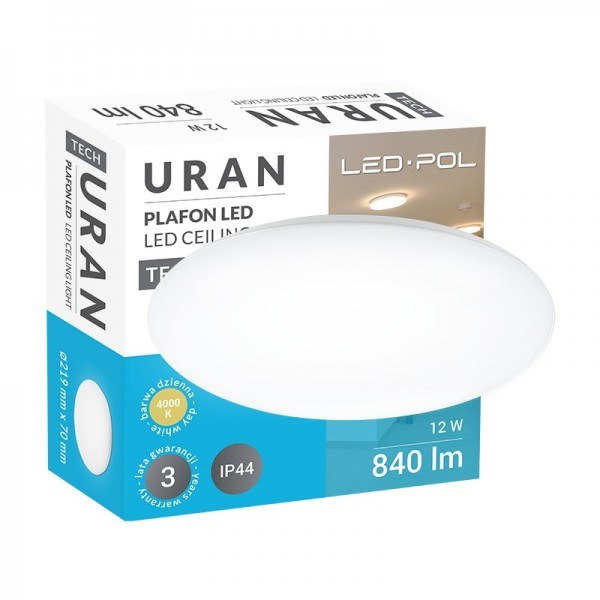 Svítidlo LED ORO-URAN 12W 40000K 840lm IP44 - Elektroinstalace Svítidla, čidla Svítidla