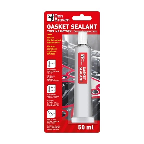 Tmel na motory Gasket sealant 50ml červený DEN BRAVEN - Auto doplňky Laky, spreje, tmely