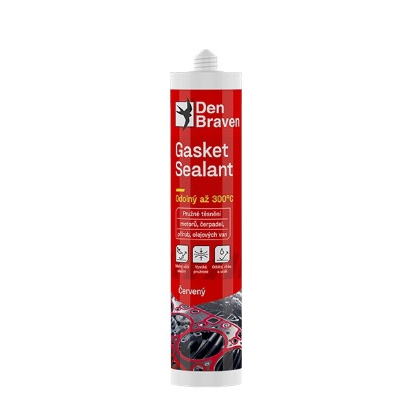 Auto tmel Gasket sealant 280ml červený DEN BRAVEN - Auto doplňky Laky, spreje, tmely